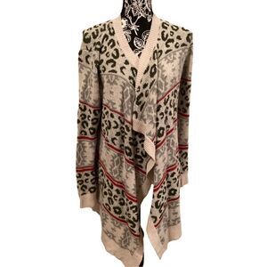 L Love Leopard Print Cardigan Casual Career Workwear Everyday